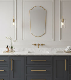 Varaudu Full Length Mirror Bedroom Mirror - Antique Brass Bathroom Mirror, Vanity Wall Decor