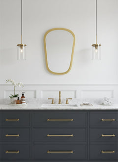 Varaudu Gold Mirror Brass Mirror Handmade Mirror Bathroom Mirror Golden Wall Mirror 369099715 - Antique Brass Bathroom Mirror, Vanity Wall Decor