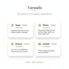 Varaudu Moroccan Handmade Mirror Hamsa Wall Mirror 369099667 - Antique Brass Bathroom Mirror, Vanity Wall Decor