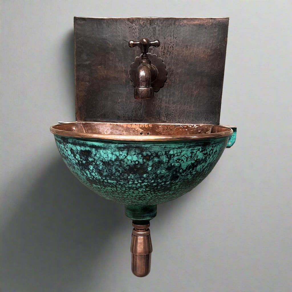 Copper Round Wall Hung Sink