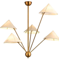 Wabi Sabi 5 Arm Fabric Cone Ceiling Lamp