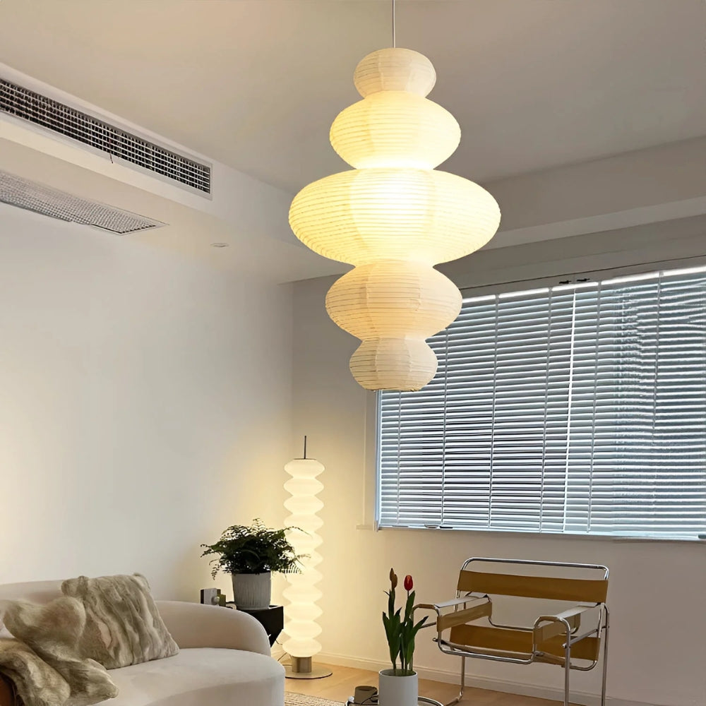 Akari Juni Japanese Wabi Sabi Paper Pendant Light