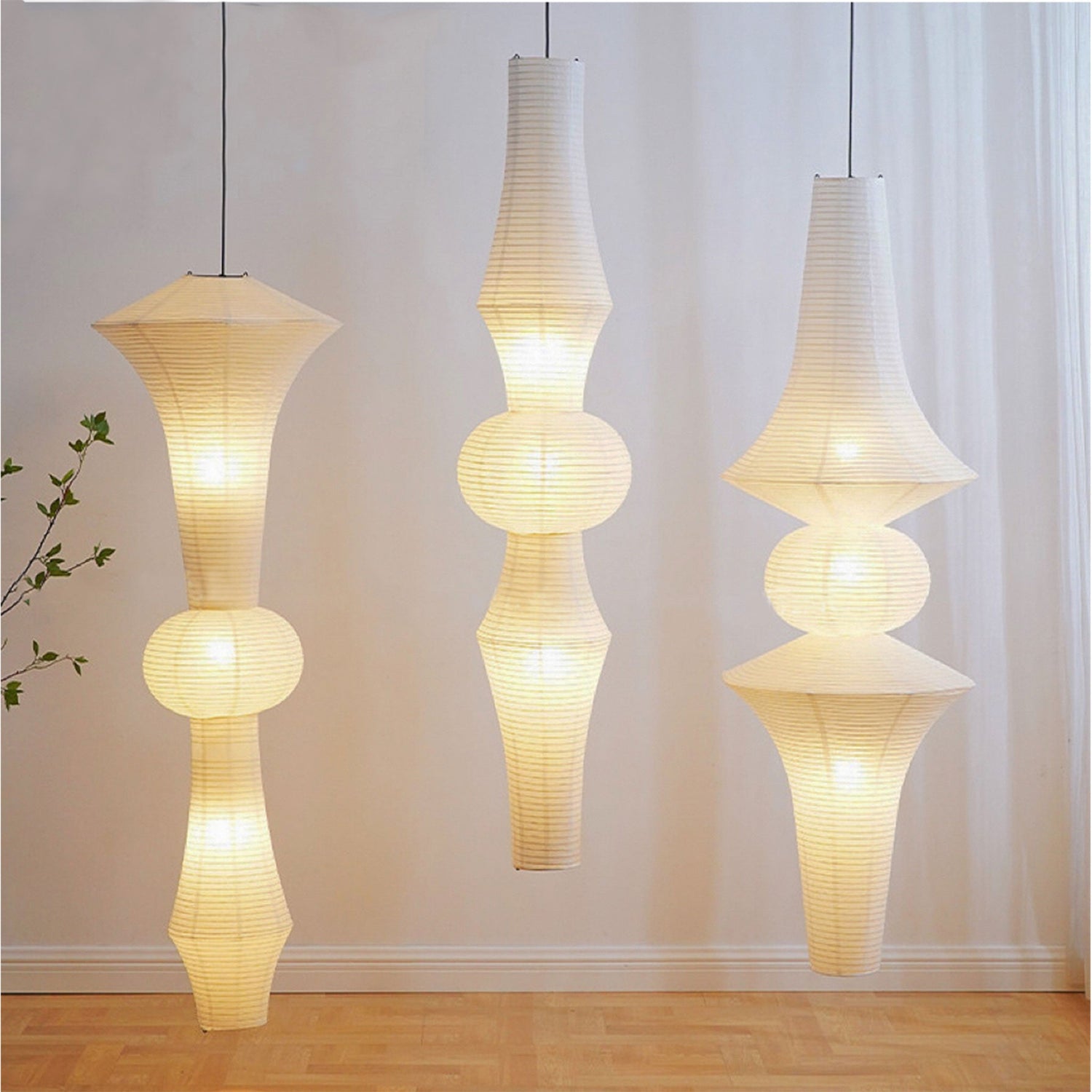 Akari Wabi Sabi Paper Pendant Light