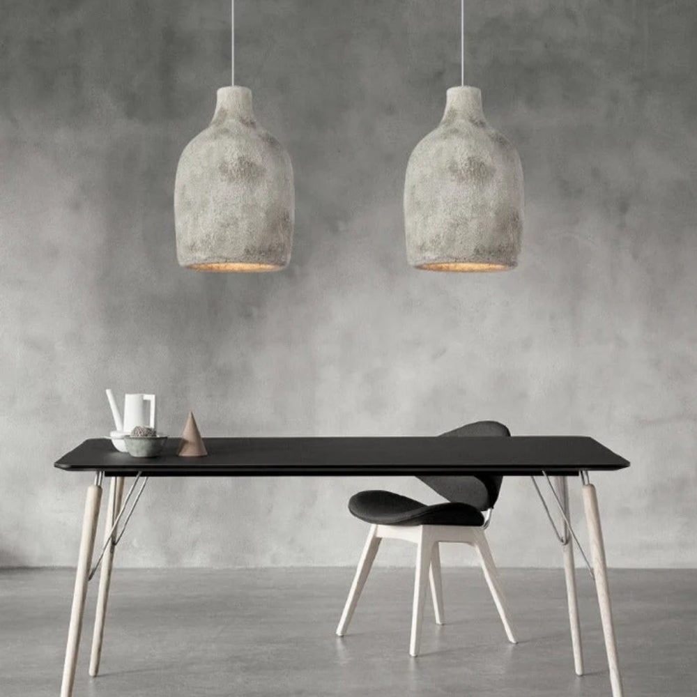 Vase Ceramic Resin Wabi Sabi Pendant Light