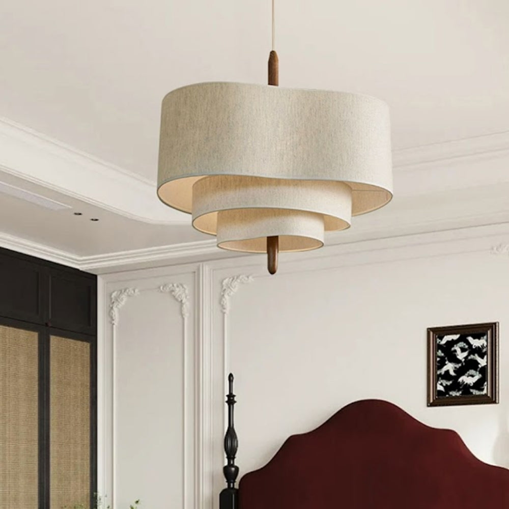 Pebble Wabi Sabi Fabric Pendant Light
