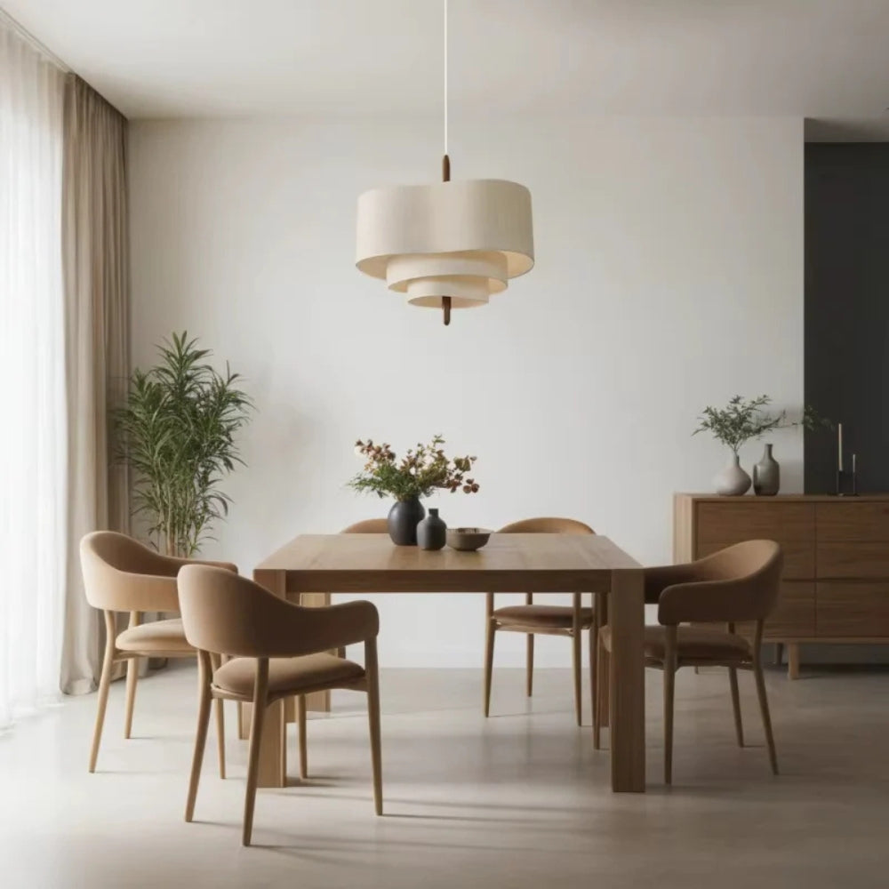 Pebble Wabi Sabi Fabric Pendant Light