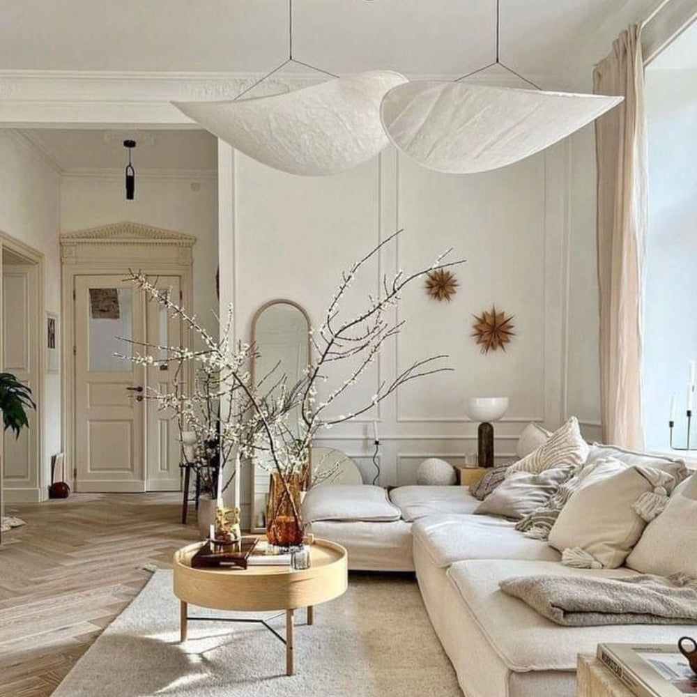 Tense Cloud Japanese Wabi Sabi Silk Pendant Light