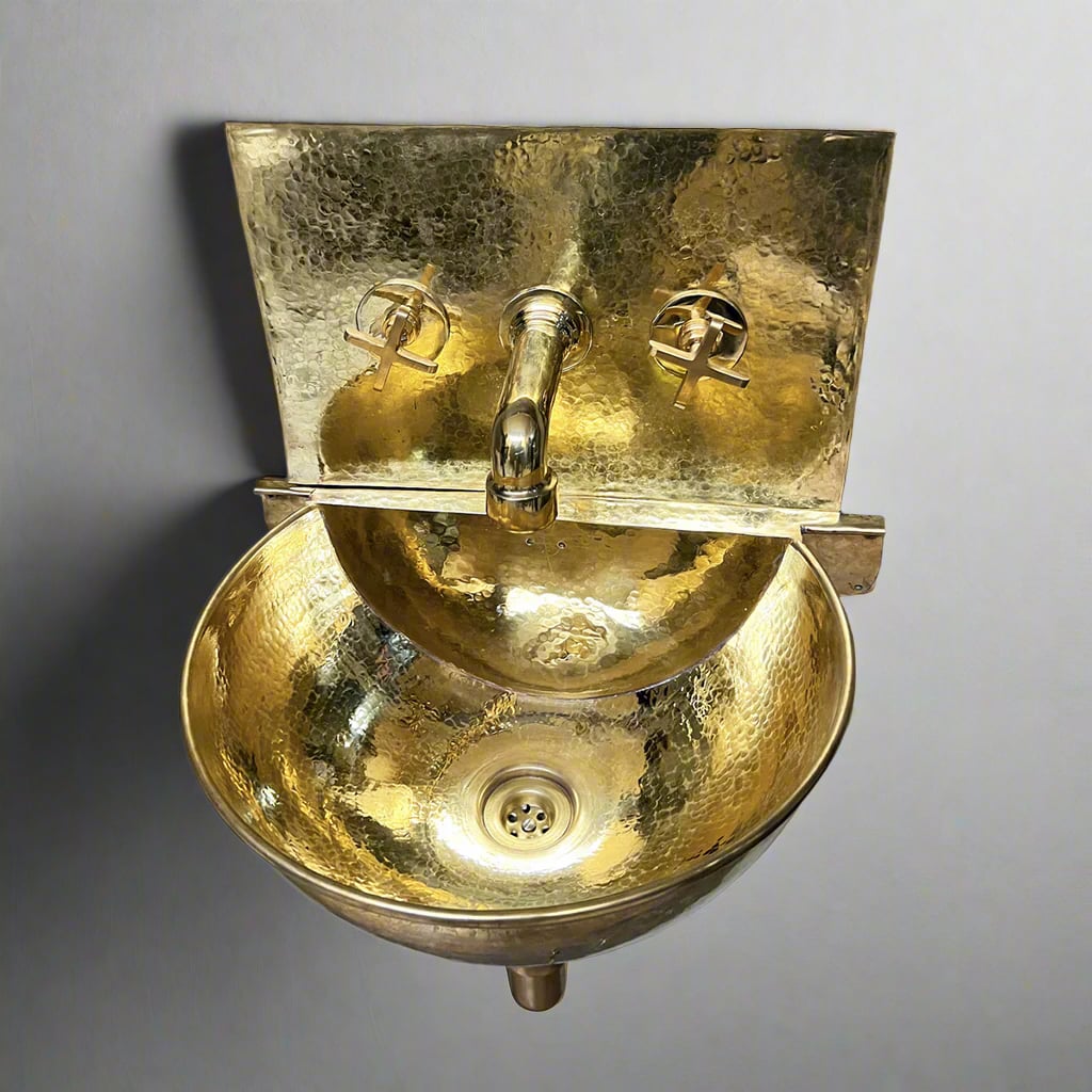 Brass Round Wall Hung Basin