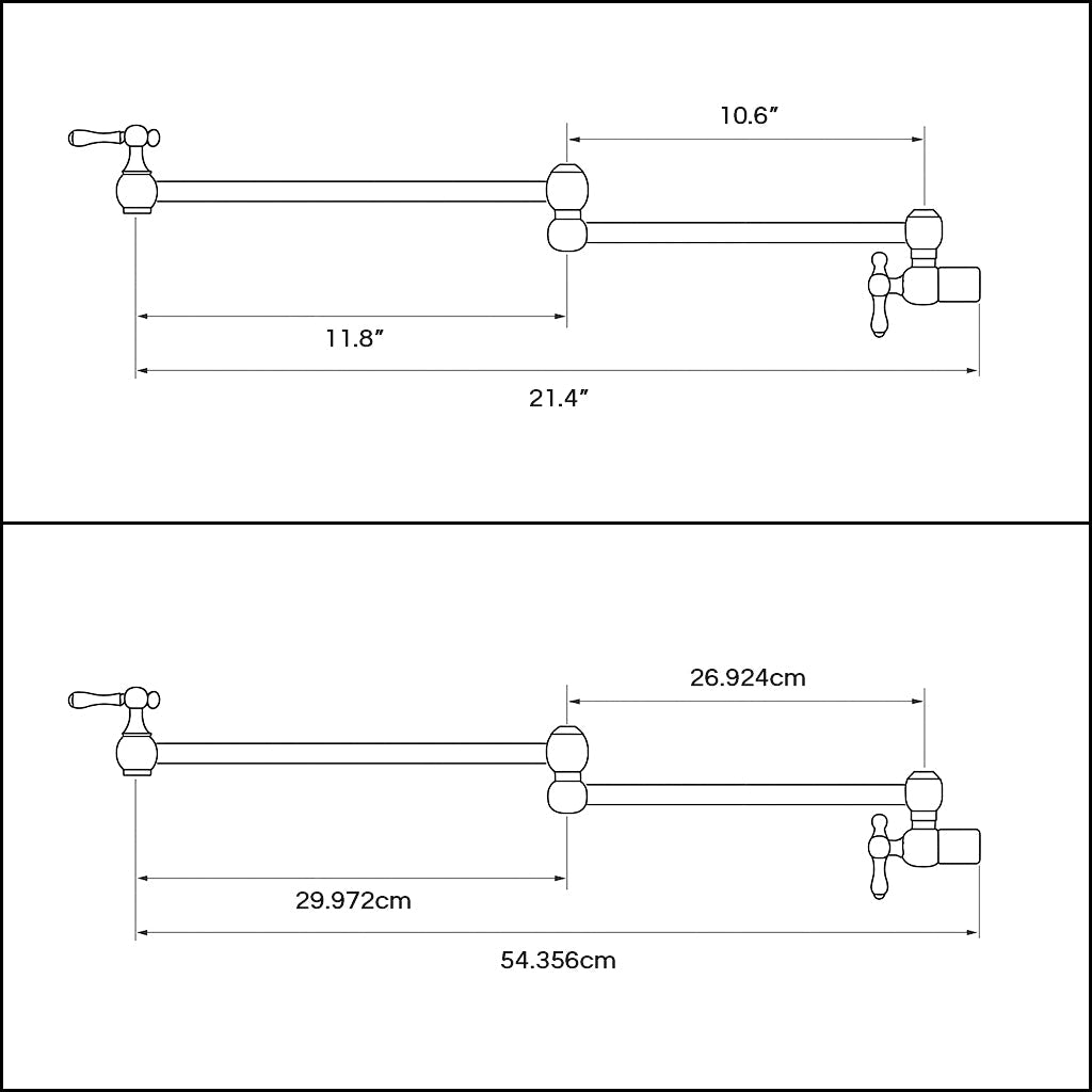 Retractable Wall-Mount Pot Filler Faucet