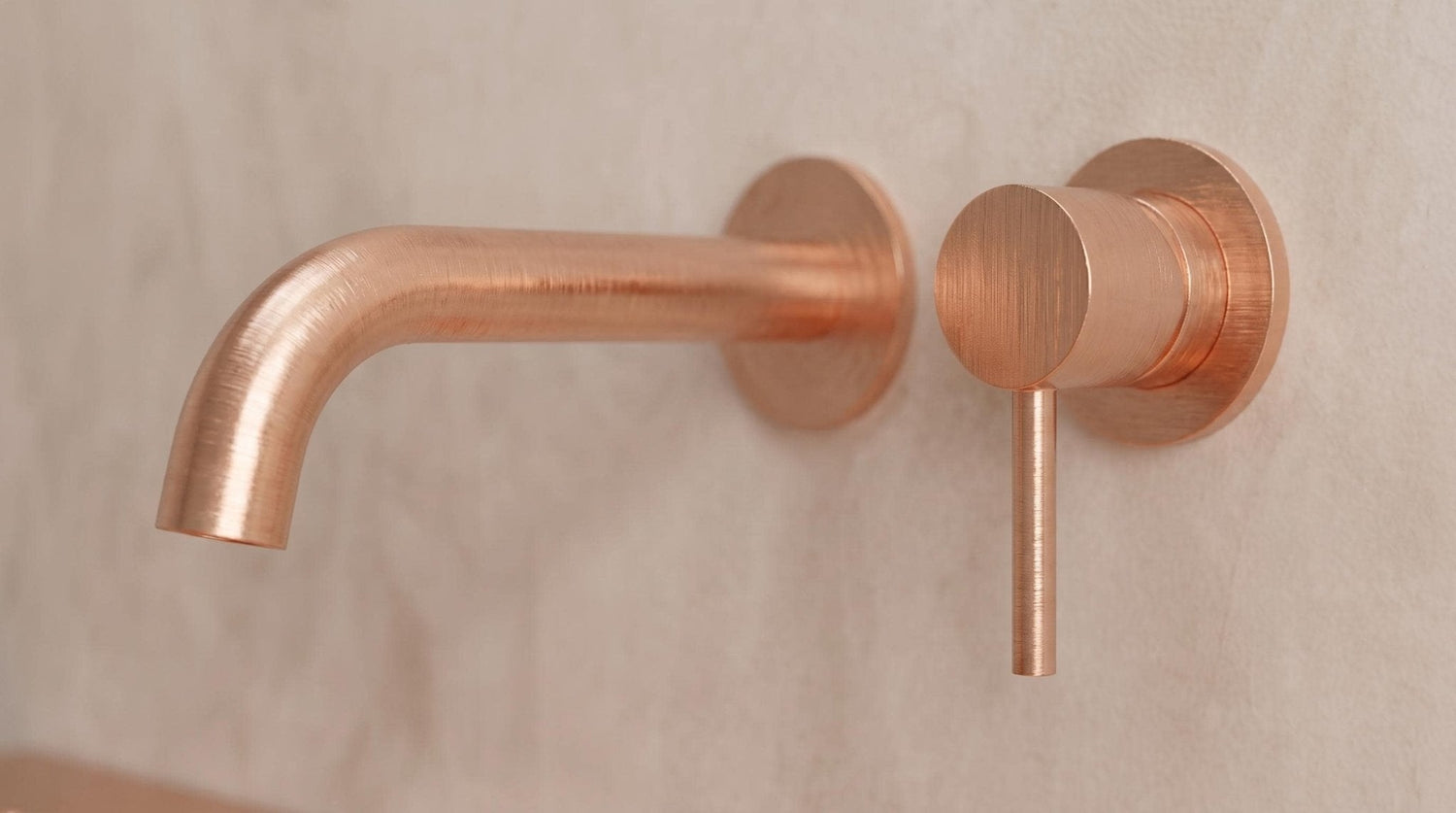 Wall Mounted Copper Sink, Brushed Copper Bathroom Sink, Floating Vanity Washbasin, Rose Gold Powder Room Sink, Handmade Rectangular Basin
