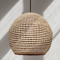 Wekiva Globe Rattan Basket Woven Pendant Light