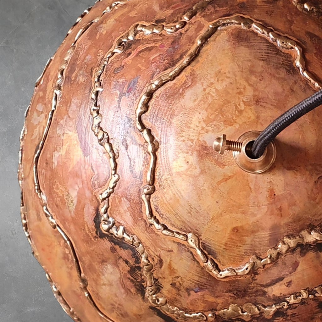 Textured Copper Pendant Light