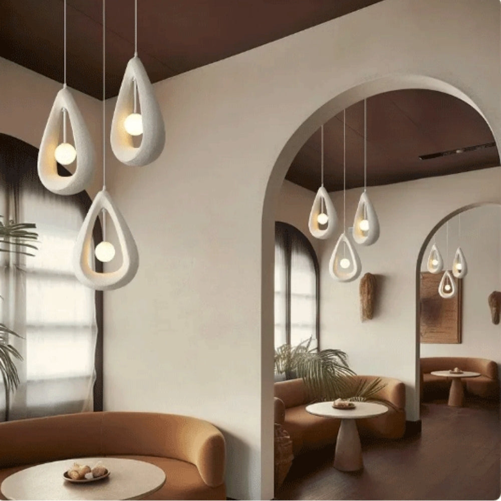 Wabi Sabi Modern Teardrop Pendant Light