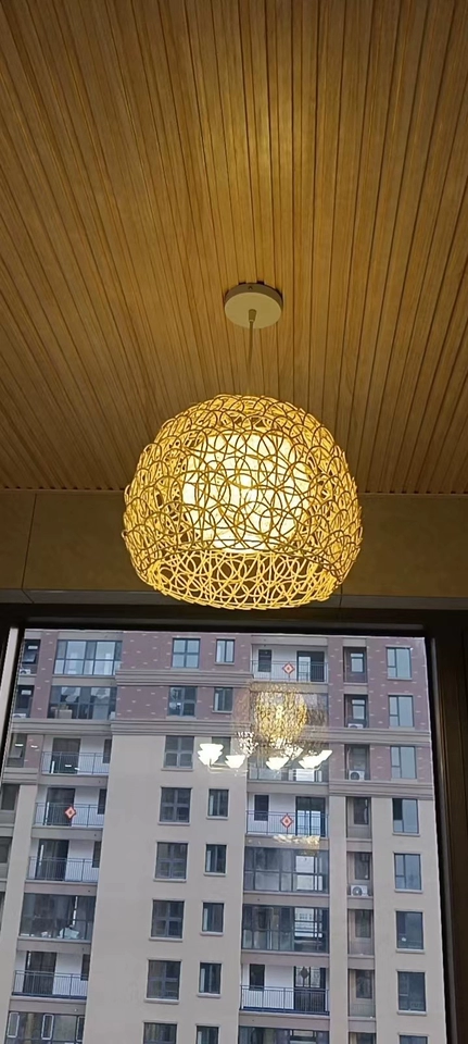 Peynir Rattan Basket Pendant Light Small