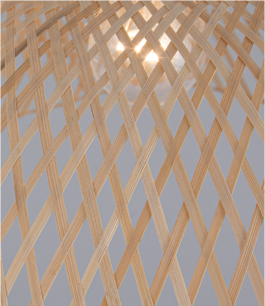 Chenkui Scallop Woven Bamboo Pendant Light Shade