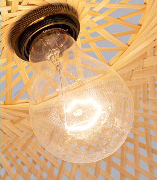 Chenkui Scallop Woven Bamboo Pendant Light Shade