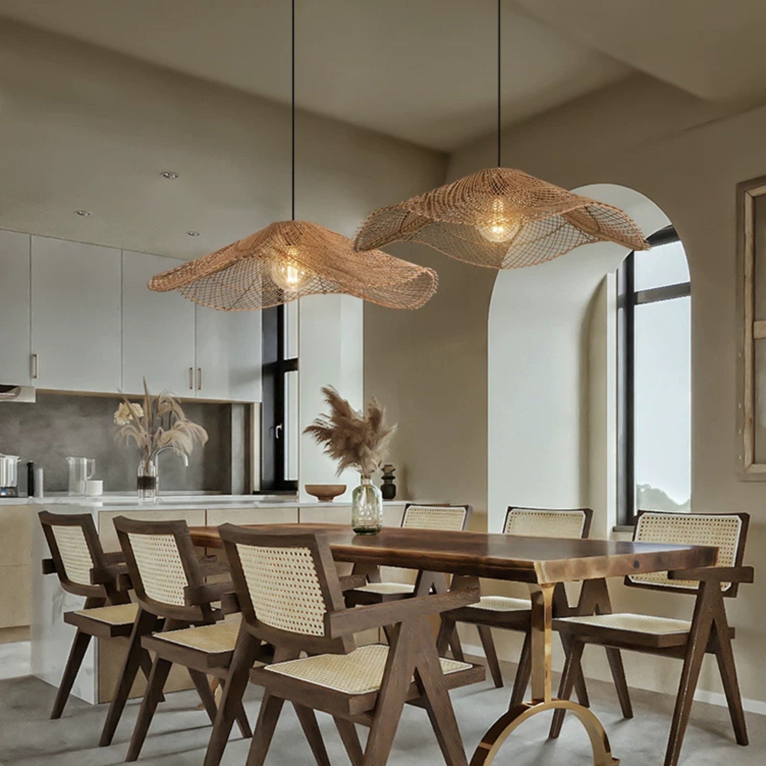 Chapeau Modern Rattan Ceiling Light