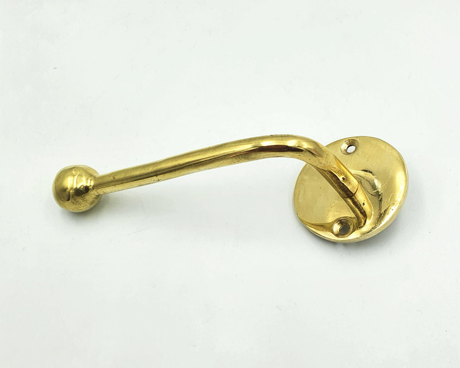 Handmade Unlacquered Brass Toilet Paper Holder – Minimalist Wall Mounted Bathroom Hardware