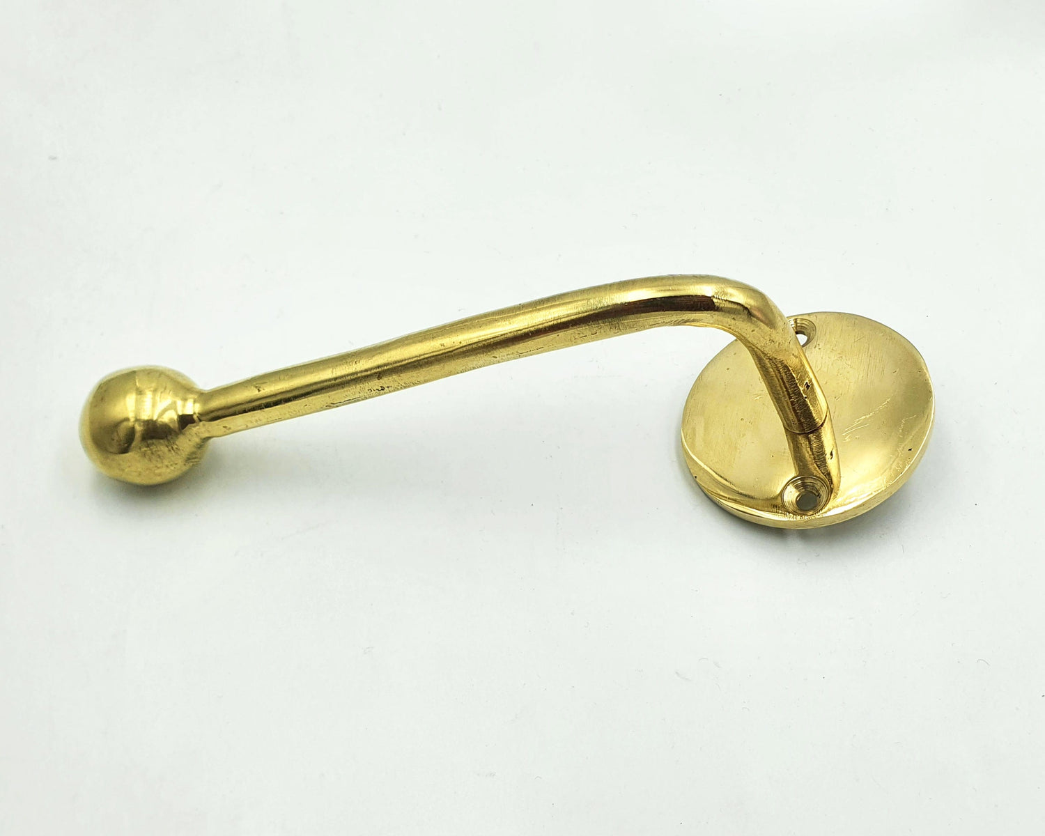 Handmade Unlacquered Brass Toilet Paper Holder – Minimalist Wall Mounted Bathroom Hardware