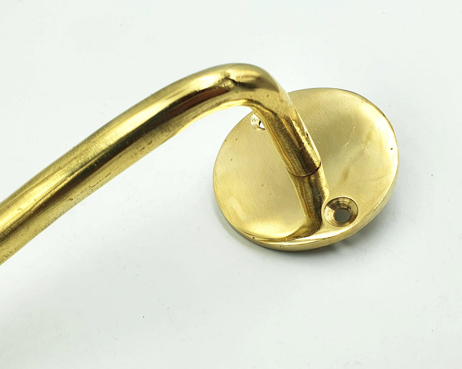 Handmade Unlacquered Brass Toilet Paper Holder – Minimalist Wall Mounted Bathroom Hardware