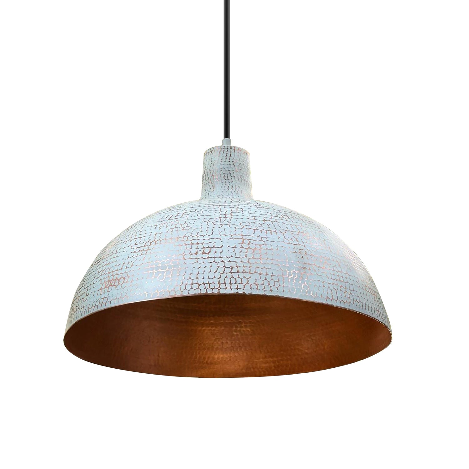 Copper Ceiling Light Shades - White Kitchen Island Lighting - Xira 
