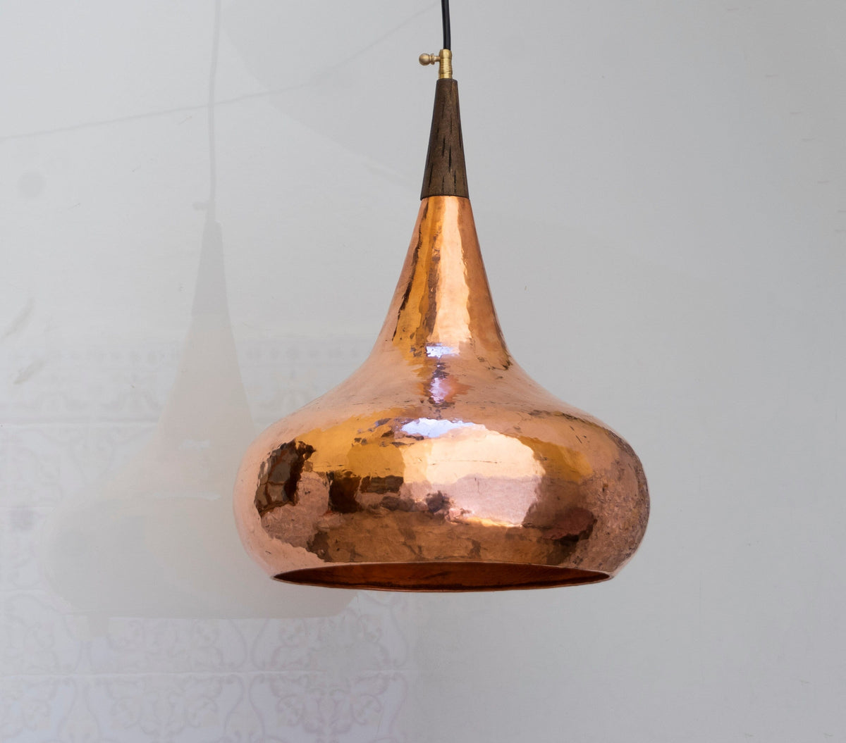 Handcrafted Copper Pendant Lights For Kitchen Island , Copper Dome Ceiling Light