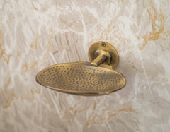 Antique Brass Wall Mounted Soap Dish - Hand-Hammered Solid Brass HolderBathroom Soap Dish: Antique Brass Wall Mounted Holder 